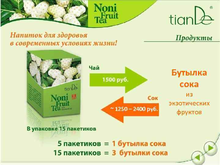 Бутылка сока ~ 1250 – 2400 руб. из экзотических фруктов 