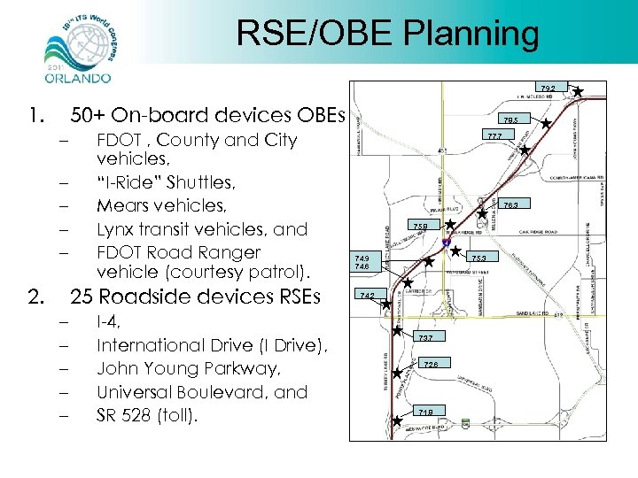 RSE/OBE Planning 79. 2 1. 50+ On-board devices OBEs – – – 2. FDOT