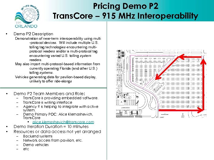 Pricing Demo P 2 Trans. Core – 915 MHz Interoperability • Demo P 2