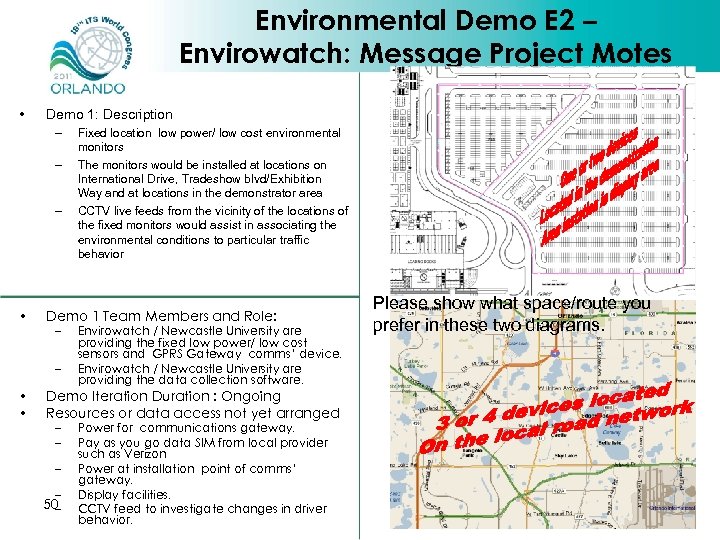 Environmental Demo E 2 – Envirowatch: Message Project Motes • Demo 1: Description –