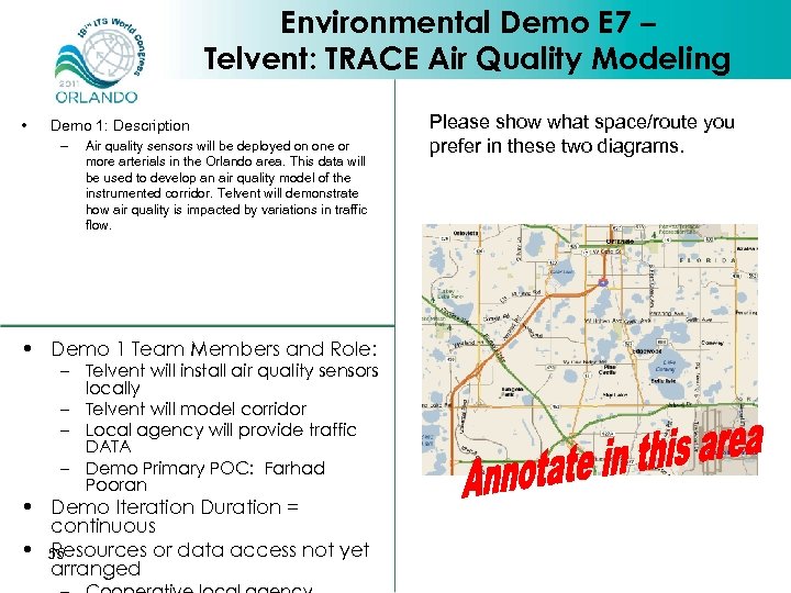 Environmental Demo E 7 – Telvent: TRACE Air Quality Modeling • Demo 1: Description