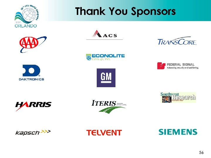 Thank You Sponsors 56 