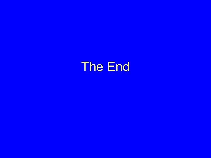 The End 