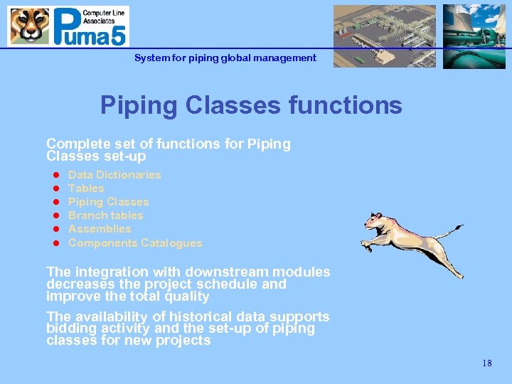 System for piping global management Piping Classes functions Complete set of functions for Piping