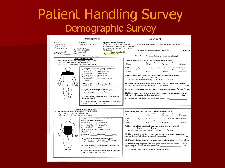 Patient Handling Survey Demographic Survey 