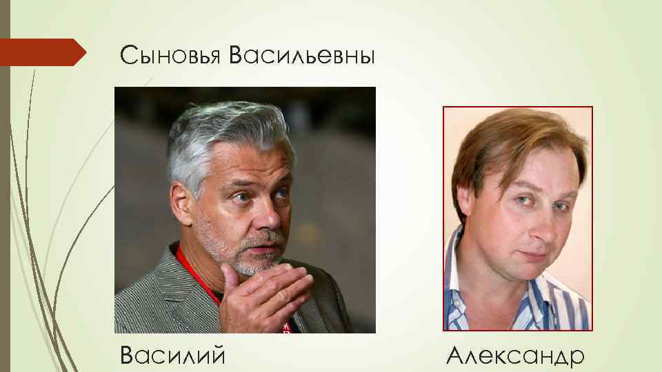 Сыновья Васильевны Василий Александр 