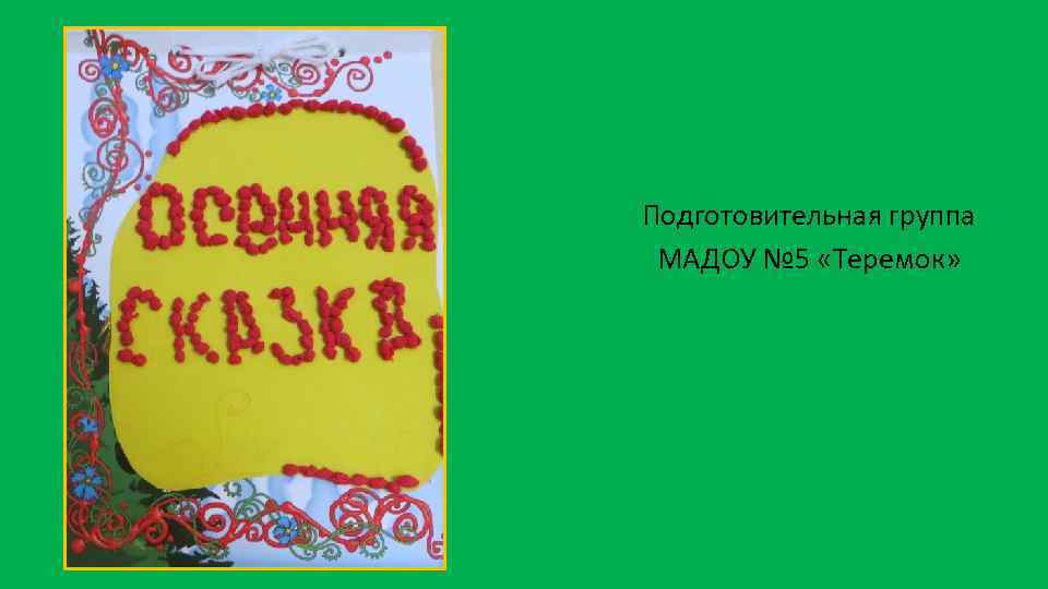 Подготовительная группа МАДОУ № 5 «Теремок» 
