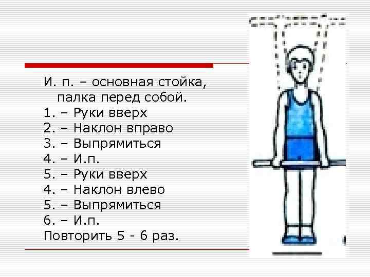 Комплекс упражнений с гимнастической палкой 10 упражнений с картинками