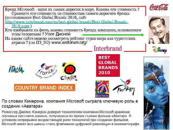 Бренд Microsoft - один из самых дорогих в мире. Какова его стоимость ? Сравните