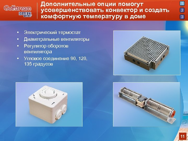 Дополнительные опции помогут усовершенствовать конвектор и создать комфортную температуру в доме • • 1