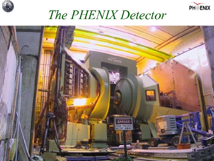 The PHENIX Detector Christine Aidala, Columbia University, December 2003 15 