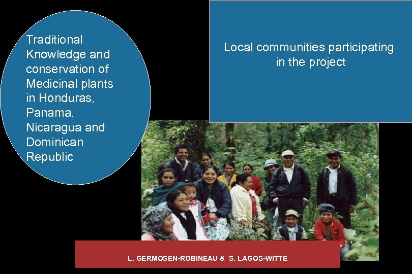 Traditional Knowledge and conservation of Medicinal plants in Honduras, Panama, Nicaragua and Dominican Republic