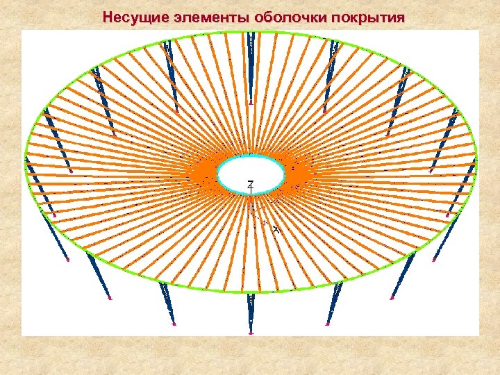 Несущие элементы оболочки покрытия 