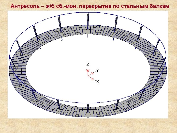 Антресоль – ж/б сб. -мон. перекрытие по стальным балкам 