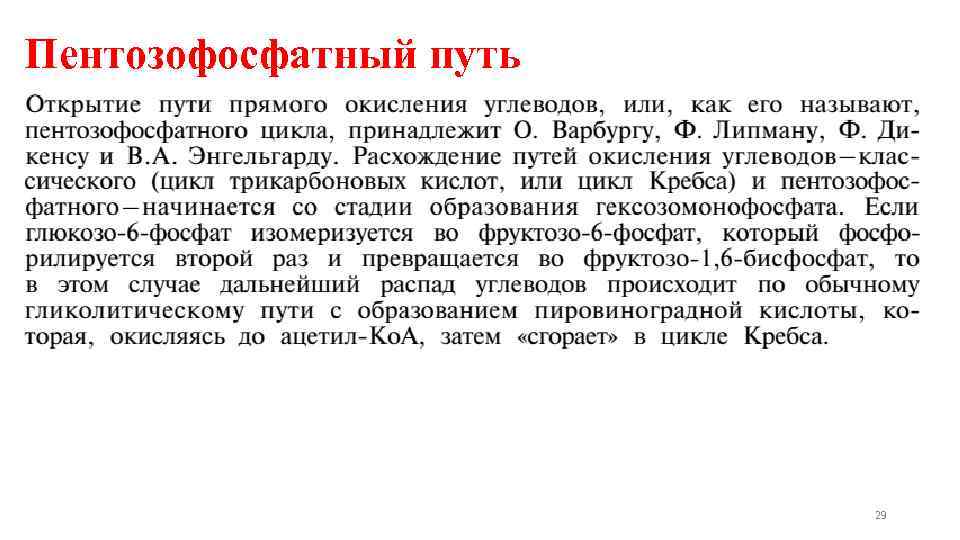 Пентозофосфатный путь 29 