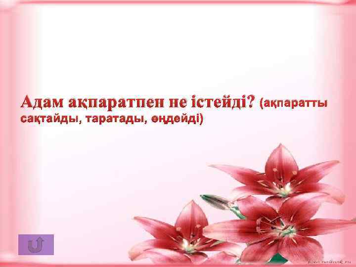 Адам ақпаратпен не істейді? (ақпаратты сақтайды, таратады, өңдейді) 