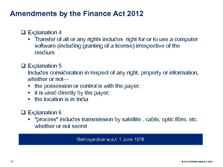 Amendments by the Finance Act 2012 q Explanation 4 § Transfer of all or