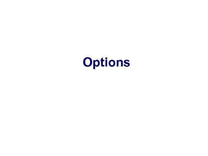 Options 