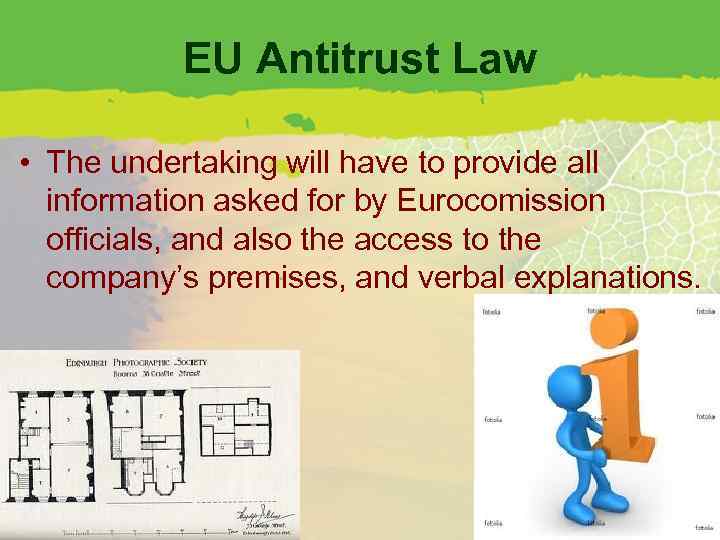 EU Antitrust Law • The undertaking will have to provide all information asked for