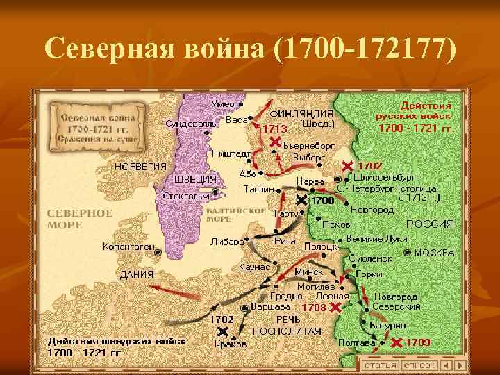 Северная война (1700 -172177) 