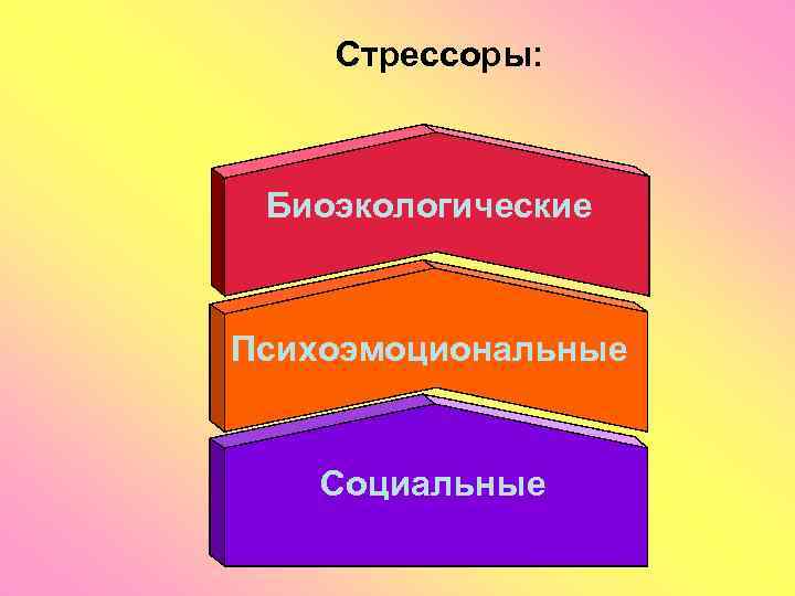 Стрессоры: Биоэкологические Психоэмоциональные Социальные 