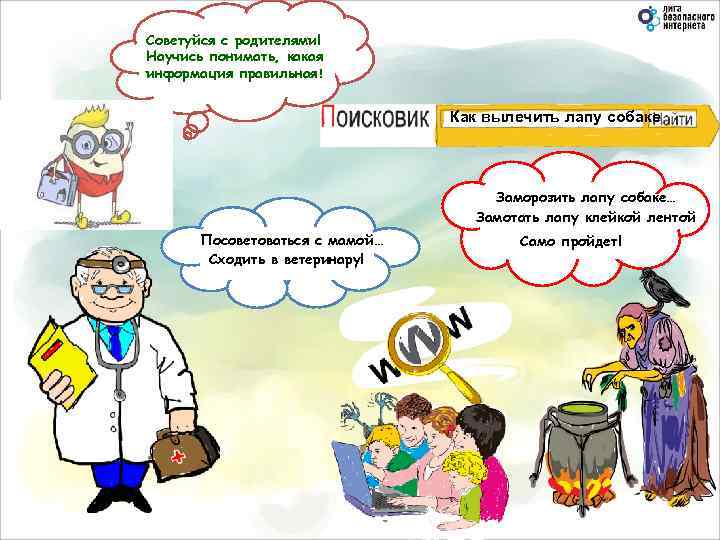 Попробуем Советуйся с родителями! Научись понимать, какая воспользоваться информация правильная! поисковиком! Как вылечить лапу