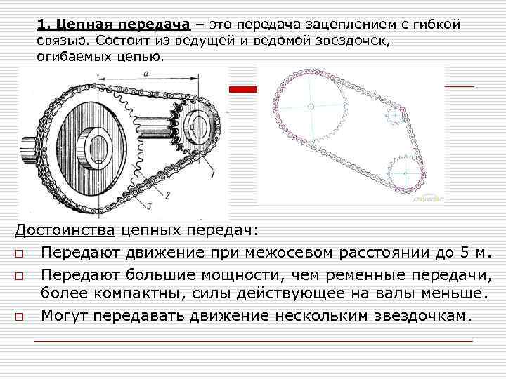 Эскиз цепной передачи