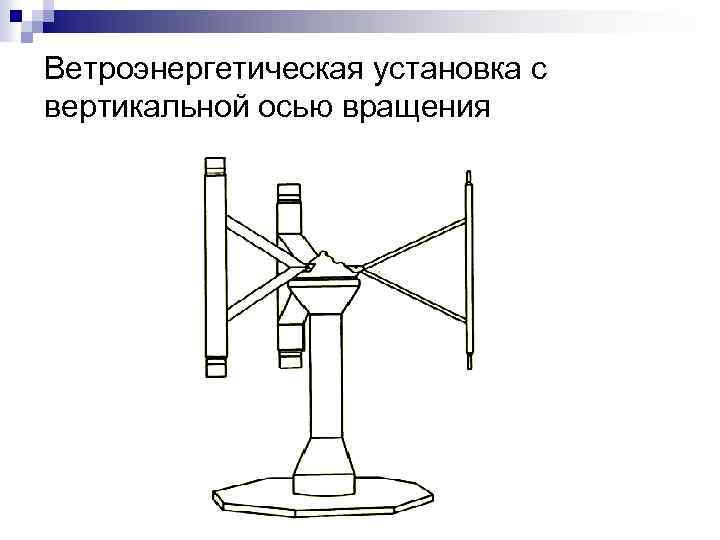 Схема ветрогенератора с горизонтальной осью вращения