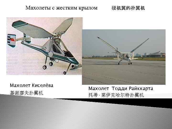Махолеты с жестким крылом Махолет Киселёва 基谢廖夫扑翼机 硬机翼的扑翼机 Махолет Тодди Райкхарта 托蒂·莱伊克哈尔特扑翼机 