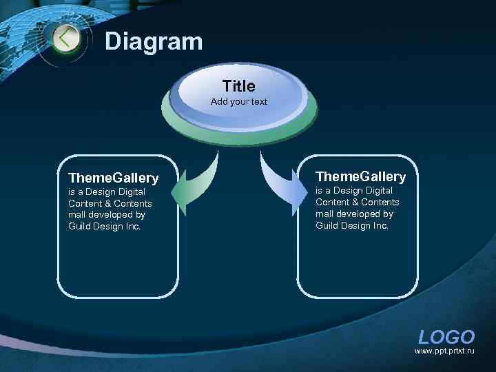 Diagram Title Add your text Theme. Gallery is a Design Digital Content & Contents