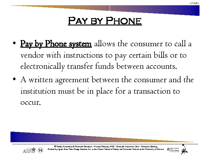 1. 7. 2. G 1 Pay by Phone • Pay by Phone system allows
