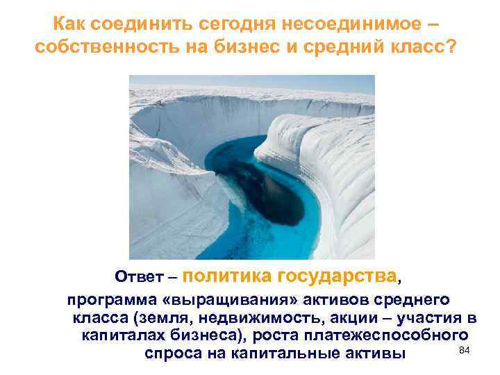 Как соединить сегодня несоединимое – собственность на бизнес и средний класс? Ответ – политика