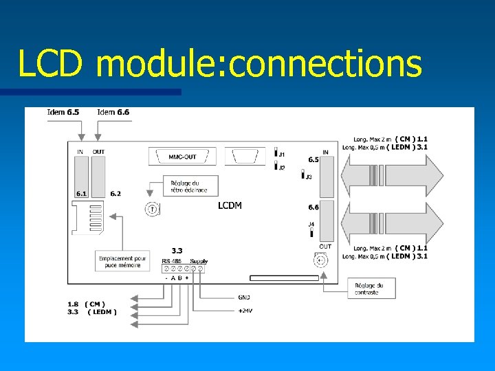LCD module: connections 