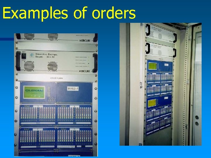 Examples of orders 