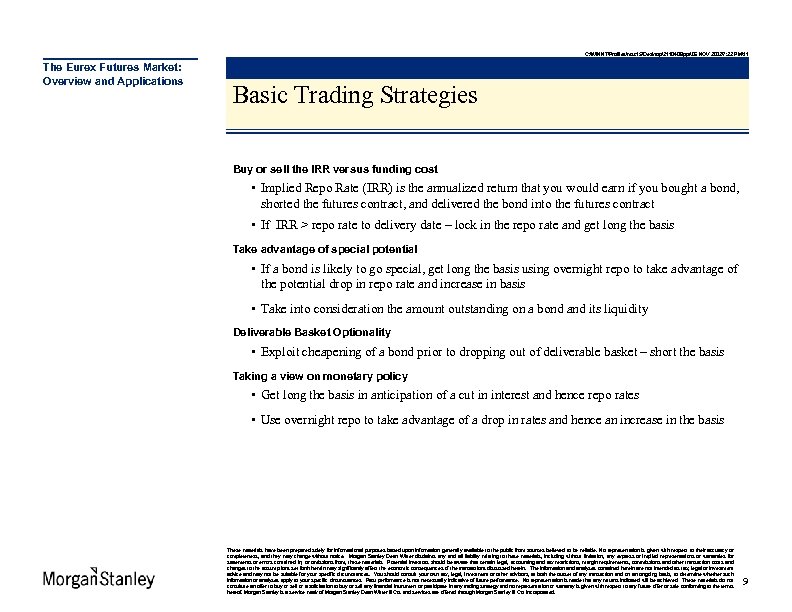 C: WINNTProfilesmsc 15Desktop2110409. ppt 5 NOV 20027: 22 PM11 The Eurex Futures Market: Overview and
