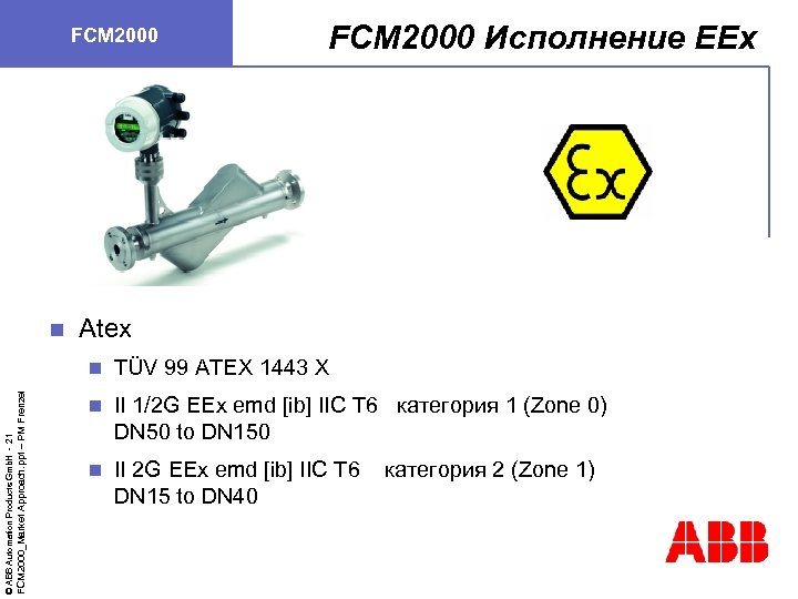 FCM 2000 n FCM 2000 Исполнение EEx Atex FCM 2000_Market Approach. ppt – PM