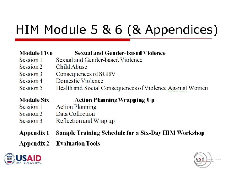 HIM Module 5 & 6 (& Appendices) 