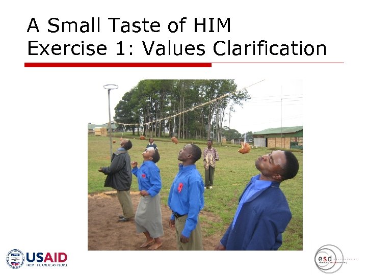 A Small Taste of HIM Exercise 1: Values Clarification 