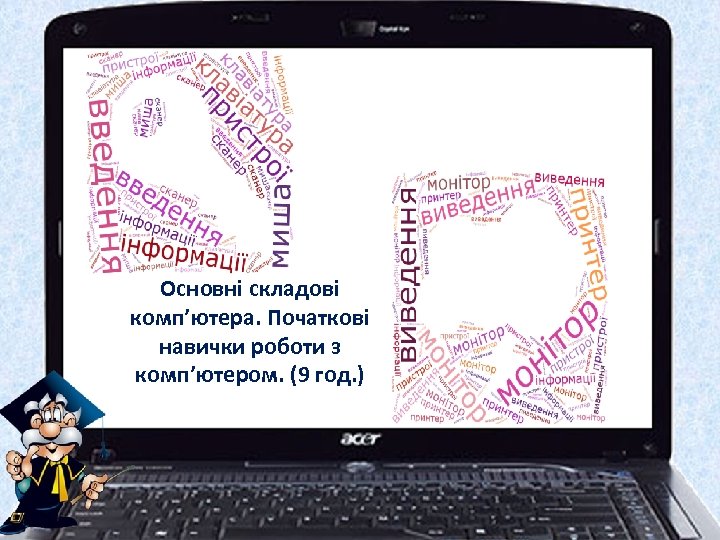 Основні складові комп’ютера. Початкові навички роботи з комп’ютером. (9 год. ) 