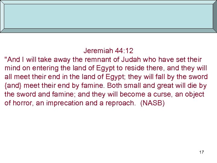 Jeremiah 44: 12 