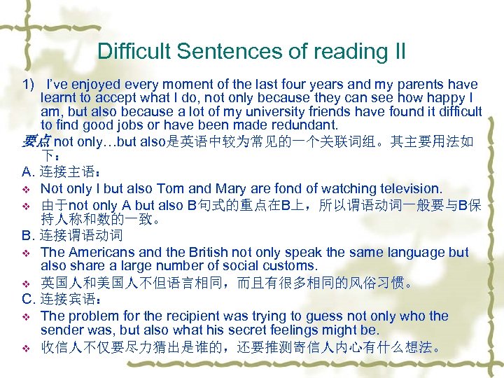 Difficult Sentences of reading II 1) I’ve enjoyed every moment of the last four