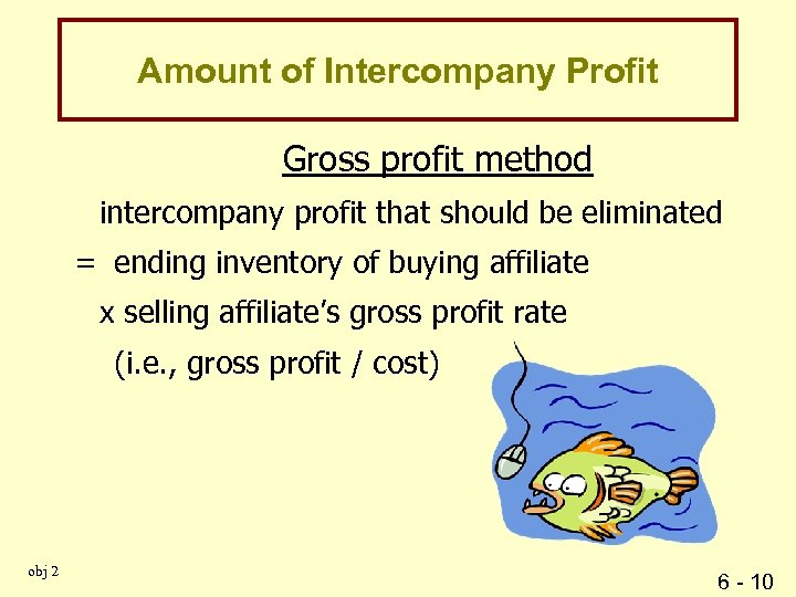 Amount of Intercompany Profit Gross profit method intercompany profit that should be eliminated =