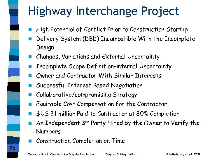 Highway Interchange Project n n Delivery System (DBD) Incompatible With the Incomplete Design n