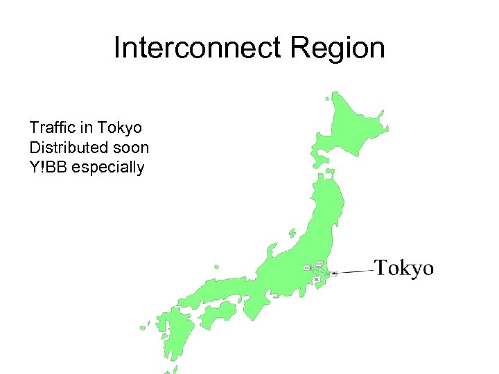 Interconnect Region Traffic in Tokyo Distributed soon Y!BB especially 