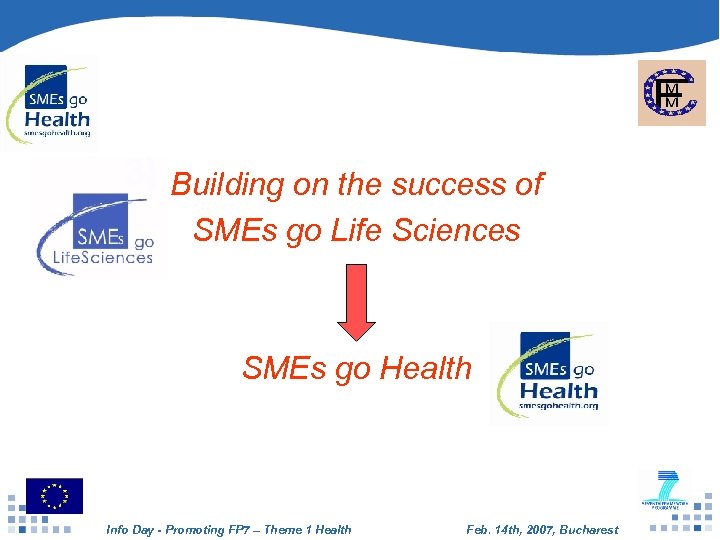 Building on the success of SMEs go Life Sciences SMEs go Health Info Day