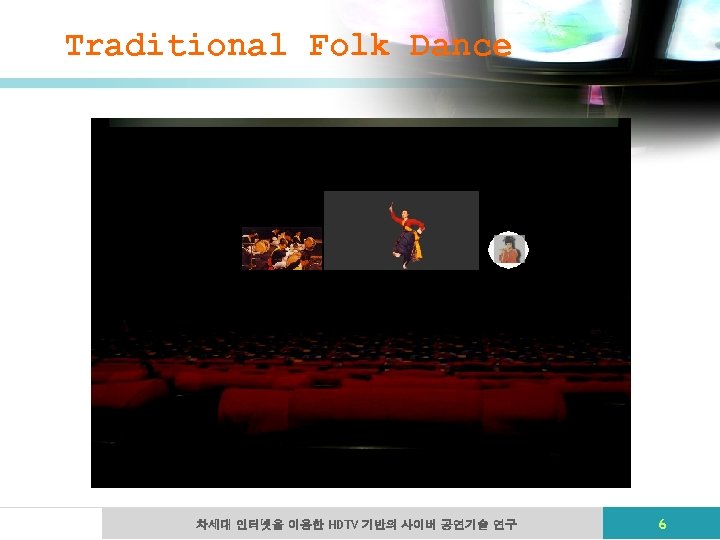 Traditional Folk Dance 차세대 인터넷을 이용한 HDTV 기반의 사이버 공연기술 연구 6 