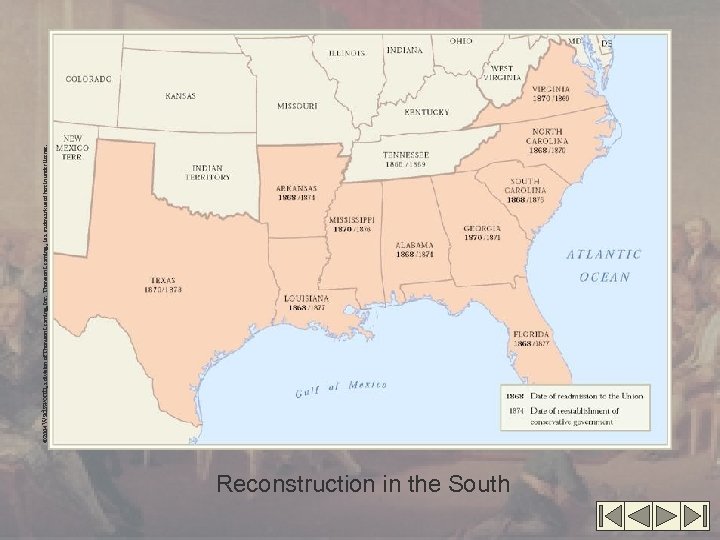 Reconstruction in the South © 2004 Wadsworth, a division of Thomson Learning, Inc. Thomson