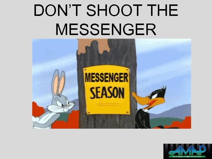 DON’T SHOOT THE MESSENGER 