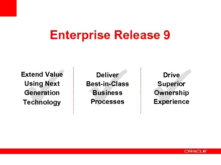 Enterprise Release 9 Extend Value Using Next Generation Technology Deliver Best-in-Class Business Processes Drive