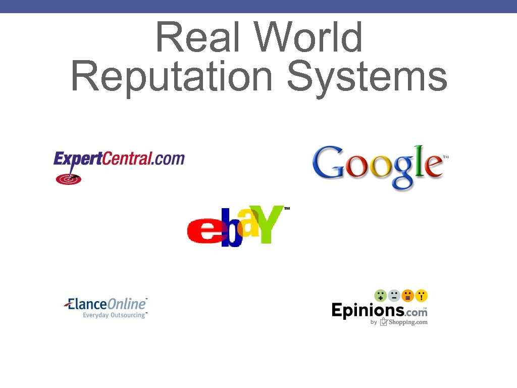 Real World Reputation Systems 